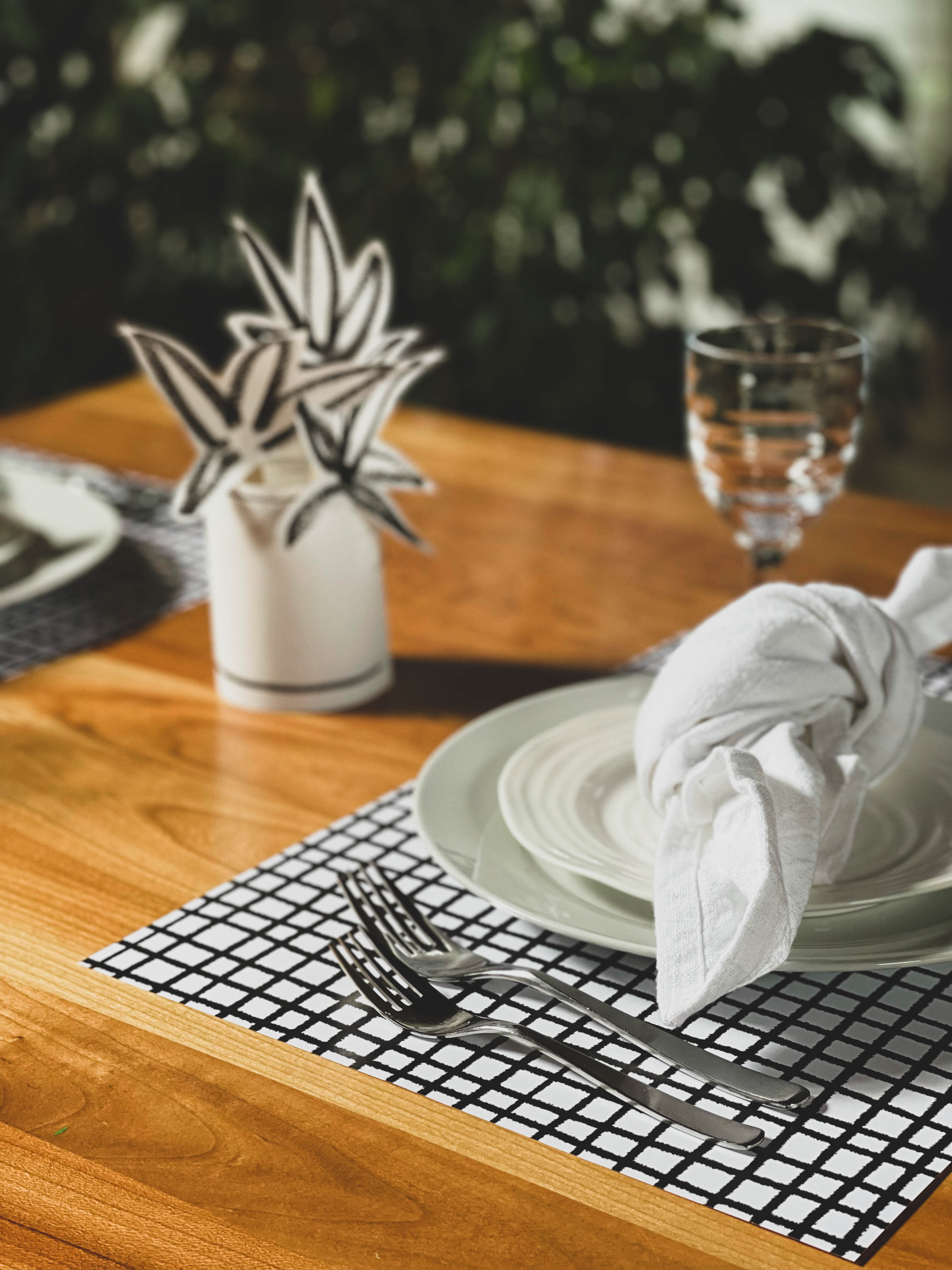 Modern and simple, the Grid Paper Placemat is a classic.